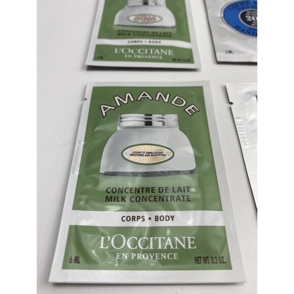 L’Occitane Sample Lot 12pc Eye Balm Shower Oil Hand Cream Milk Concentrate Trave - Picture 6 of 11